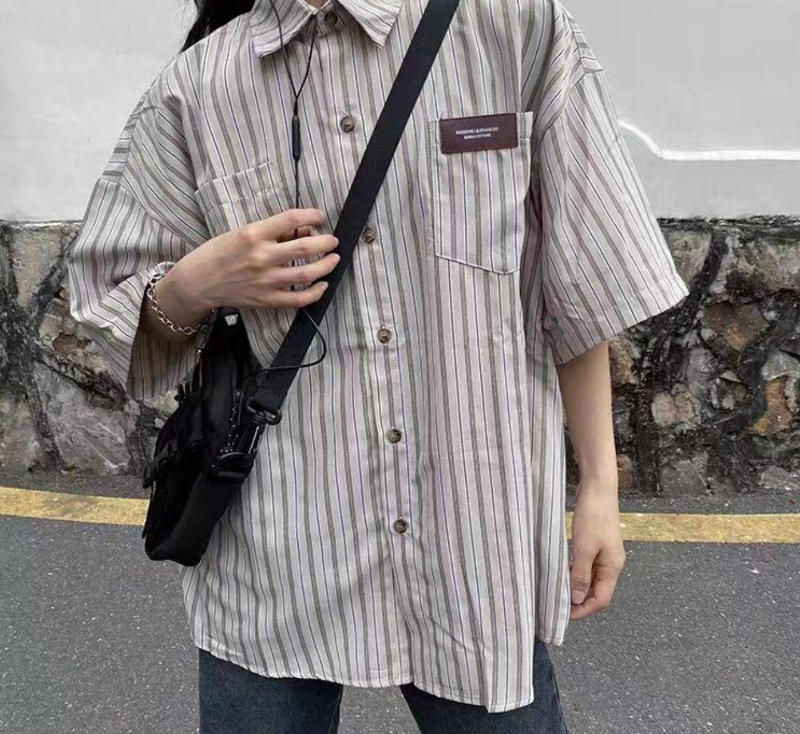 Japanese Retro Striped Shirt - Customer Photo From Lasheras
