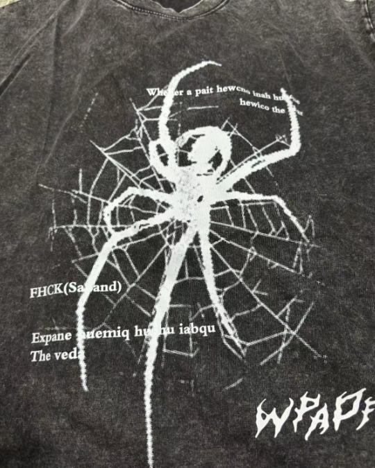 Street Weaving Spider T-shirt - Customer Photo From White