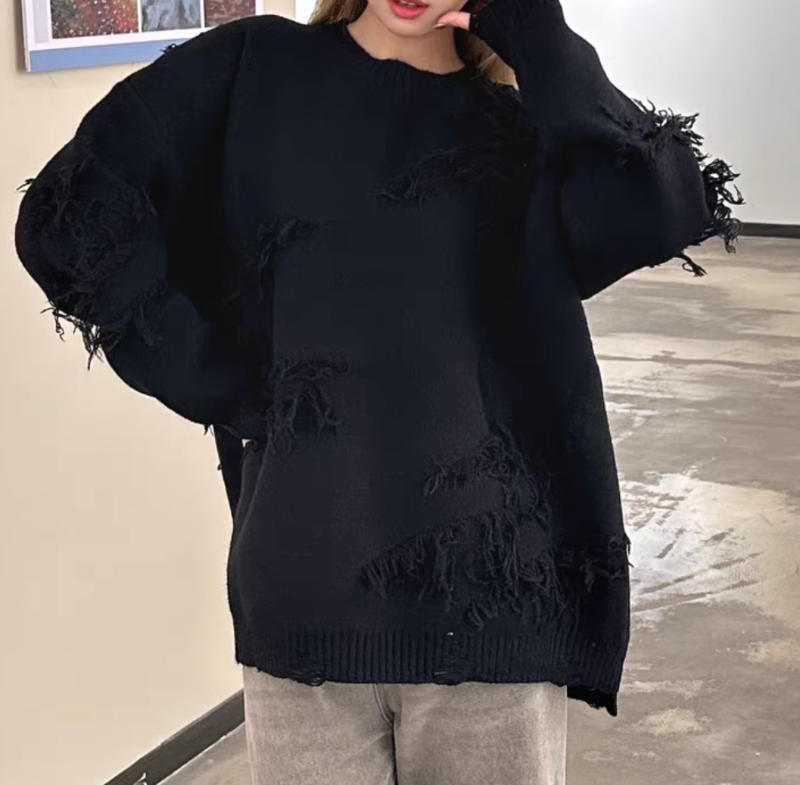 High Street Cross Tassel Sweater - Customer Photo From sunset