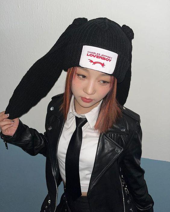 Street Solid Color Rabbit Knitted Hat - Customer Photo From Zoey