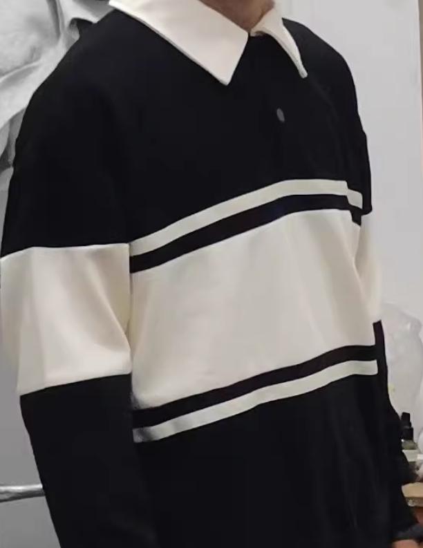 Japanese Striped Contrasting Sweatshirt - Customer Photo From julianharris