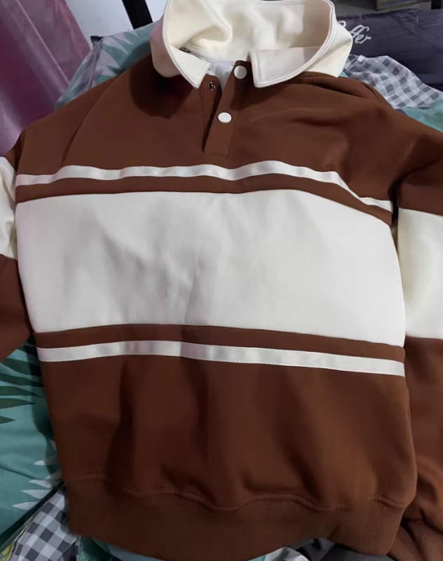 Japanese Striped Contrasting Sweatshirt - Customer Photo From bethanyjones