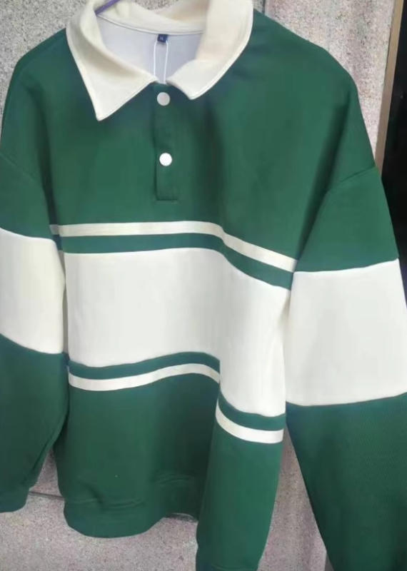 Japanese Striped Contrasting Sweatshirt - Customer Photo From frankieharris