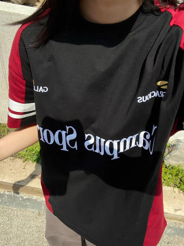 Sport Letter Embroidery T-shirt - Customer Photo From Lopez