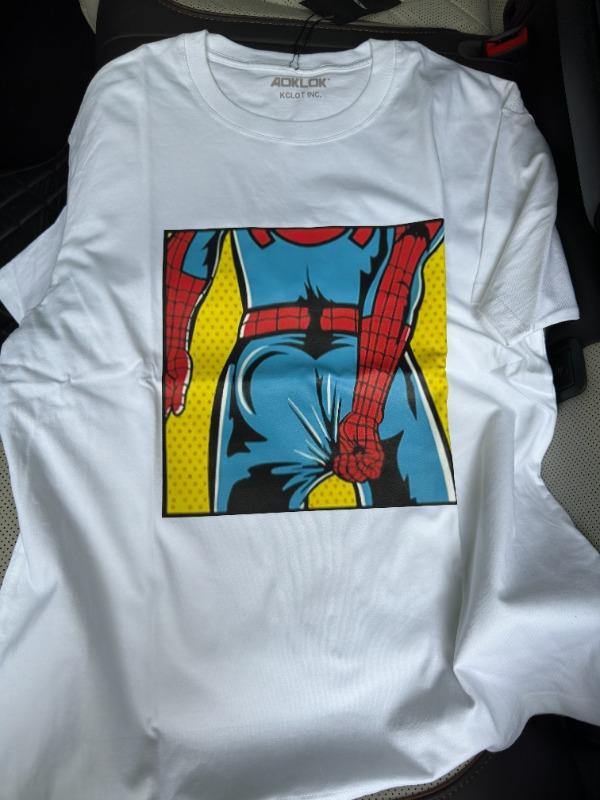 Spiderman Funny Back View T-Shirt - Customer Photo From jackyoung