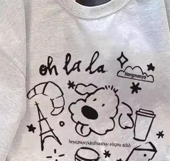 Cute Cartoon Print T-Shirt - Customer Photo From forestwalk