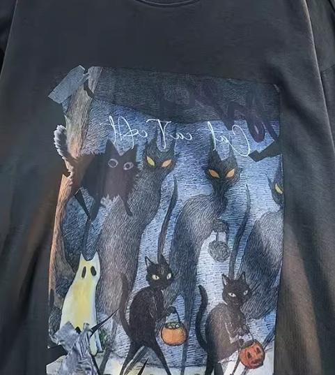 High Street Cat Shadow Ghost T-Shirt - Customer Photo From sunbeam