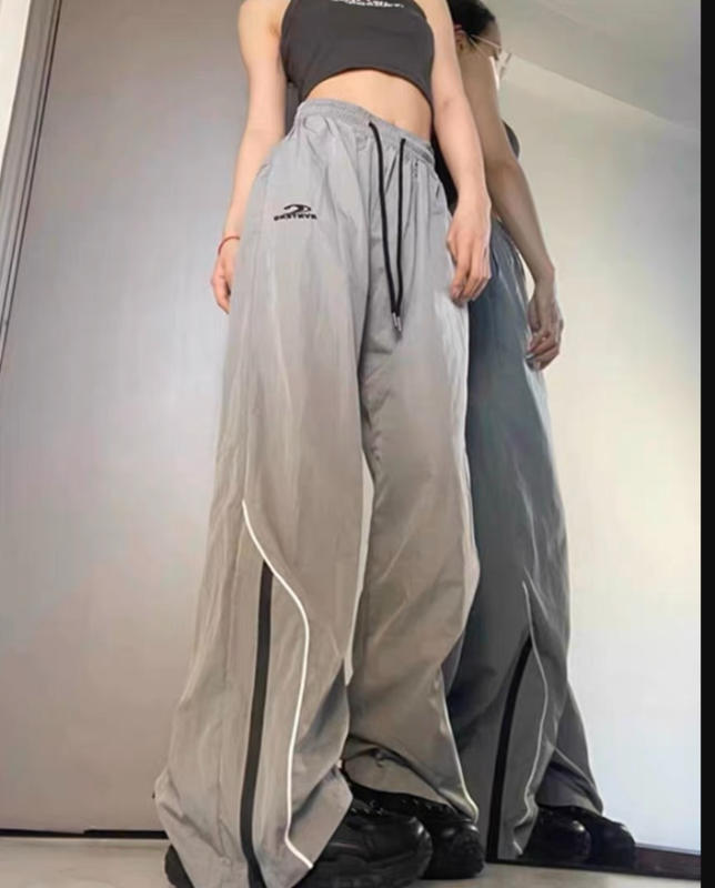 Striped Wide-Leg Quick-Drying Sweatpants - Customer Photo From jack.anderson