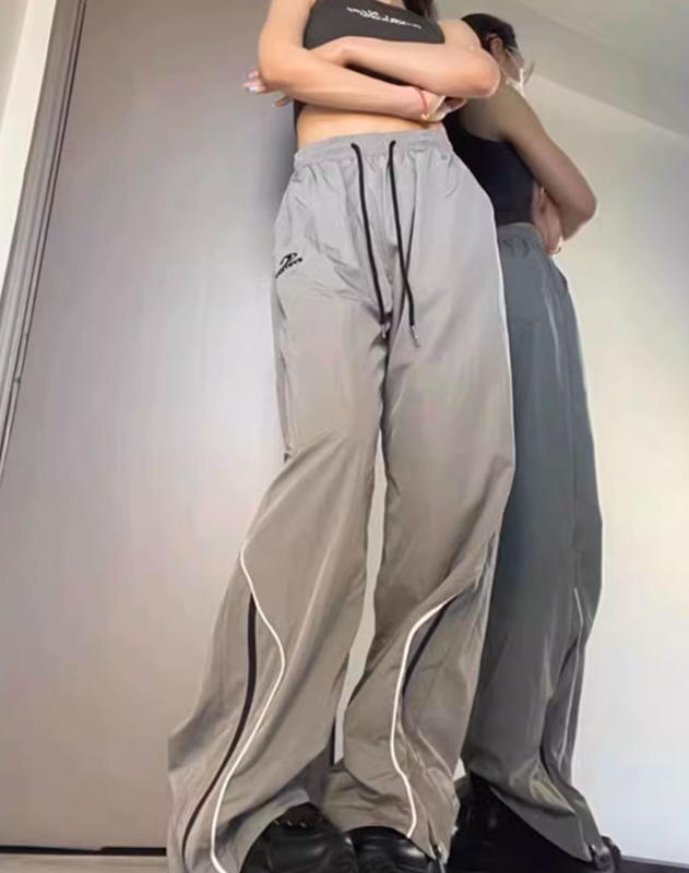 Striped Wide-Leg Quick-Drying Sweatpants - Customer Photo From jack.anderson