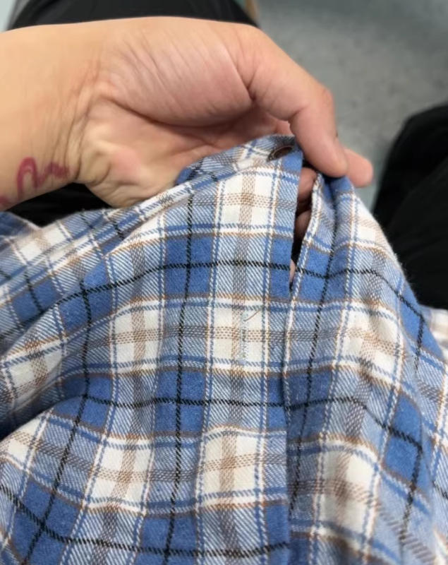 Cartoon Embroidered Plaid Shirt - Customer Photo From liam.james