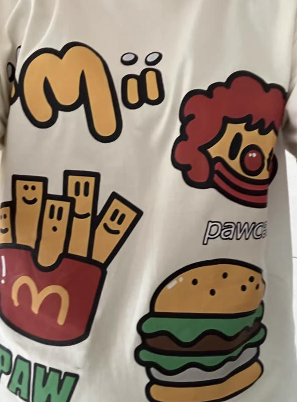 Retro Burger & Fries T-Shirt - Customer Photo From ian.hughes