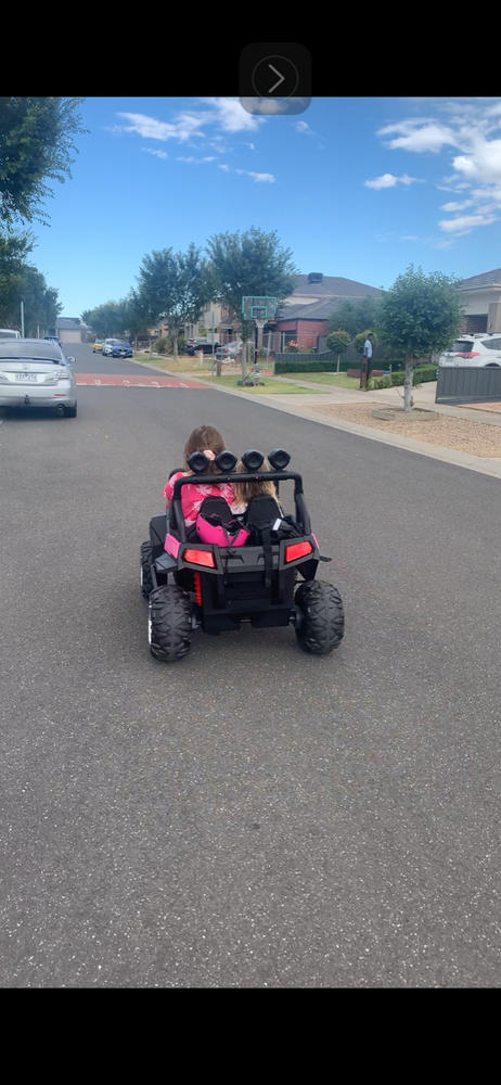 Big 2-Seat Trail-Cat 24v Kids Ride-On Buggy w/ Remote - Pink - Customer Photo From Anonymous