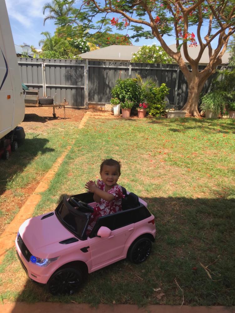 Range Rover Sport Inspired Pink 12v Ride-On Kids Car - Customer Photo From Anonymous