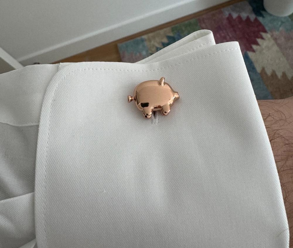 Babette Wasserman Balloon Pig Cufflinks - Customer Photo From Anonymous