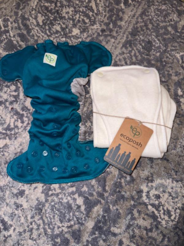 Ecoposh OBV One Size Fitted Cloth Diaper - Caribbean - Customer Photo From Chelsea Q.