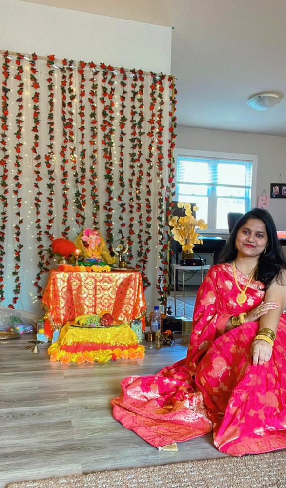 Buy Pink Silk Saree In Butta Work With Unstitched Blouse Buy Pink Silk Saree In Butta Work With Unstitched Blouse