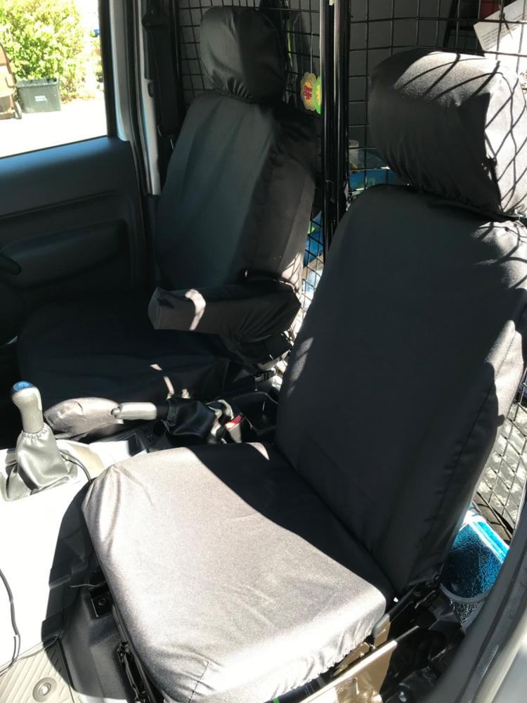 Ford Transit Connect INKA Front Set 1 2 Tailored Waterproof Seat Covers Black My13 24