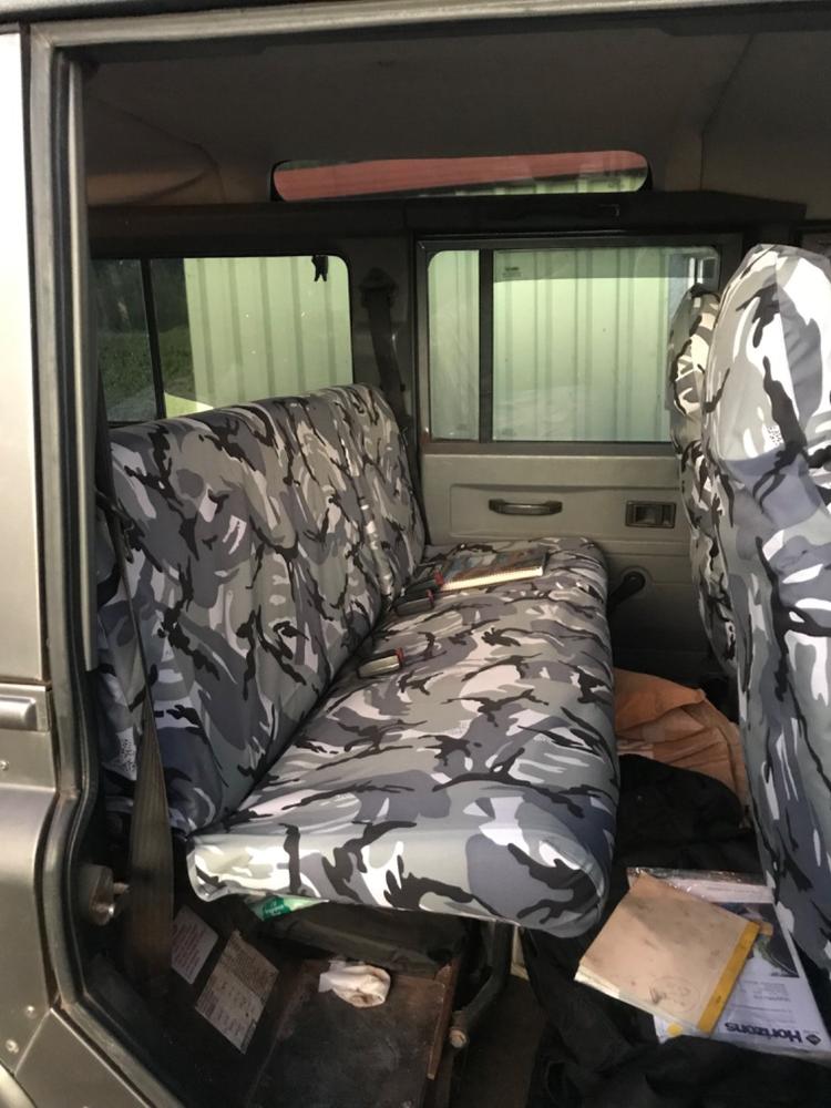 Fits Land Rover Defender 1983-2007 Front Seat Covers - Customer Photo From AJB Autos