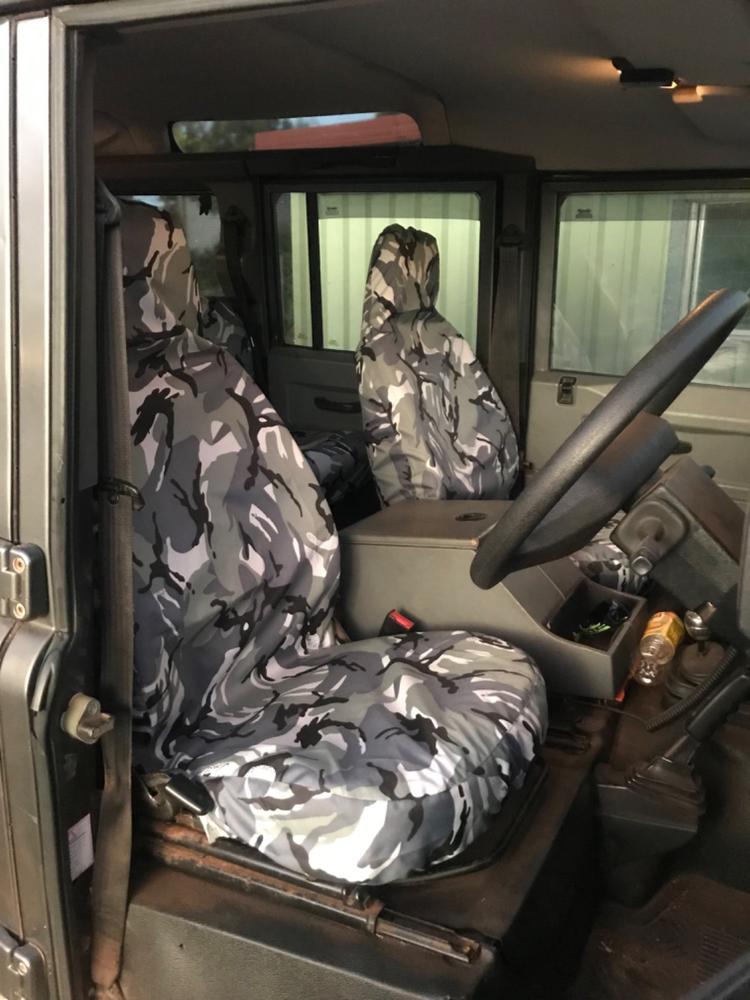 Fits Land Rover Defender 1983-2007 Front Seat Covers - Customer Photo From AJB Autos