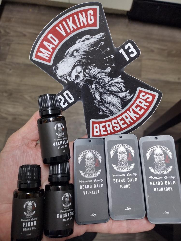 MAD VIKING BERSERKER LOGO STICKER - Customer Photo From Rigoberto V.