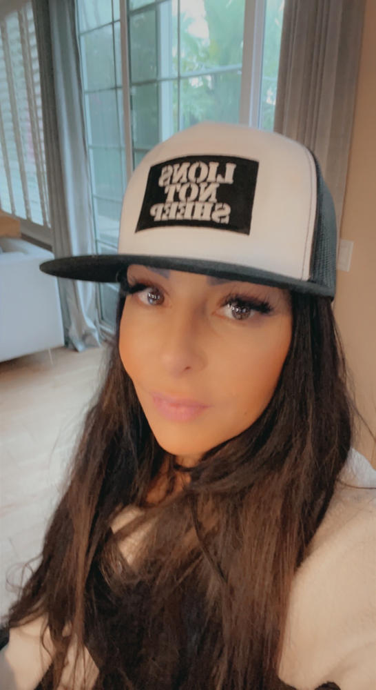 Lions Not Sheep OG Hat (White / Black) - Customer Photo From Nicky Aghaipour