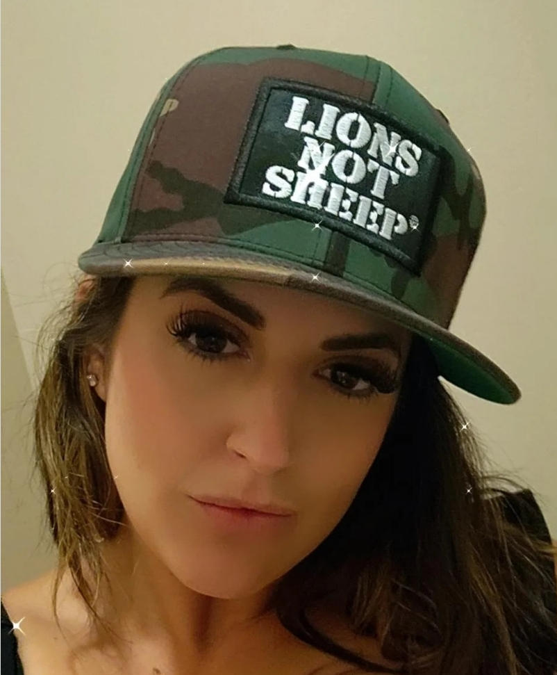 Lions Not Sheep OG Hat (Camo Trucker Hat) - Customer Photo From Nicole Shores