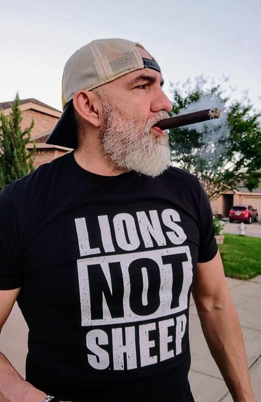 "STRAIGHT OUTTA" LIONS NOT SHEEP Tee - Customer Photo From Jorge Gildeleyva