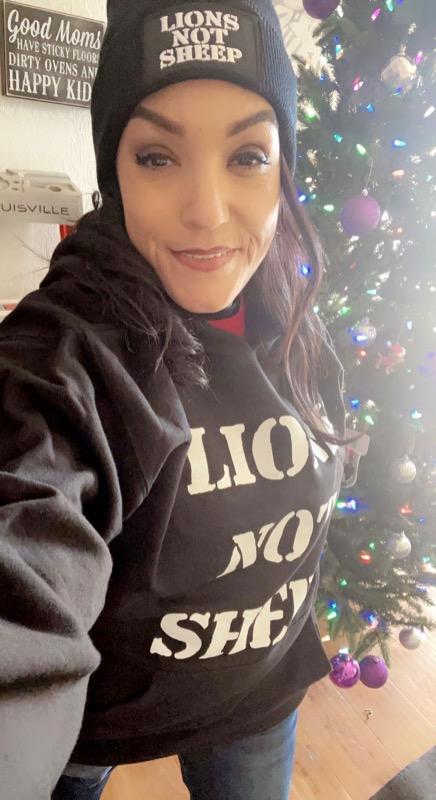 LIONS NOT SHEEP OG Unisex Pullover Hoodie - Customer Photo From Mandy Gallegos