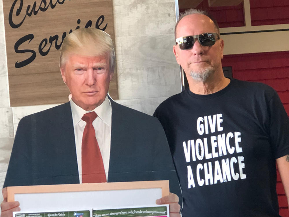 GIVE VIOLENCE A CHANCE Tee - Customer Photo From Jeff Wagner