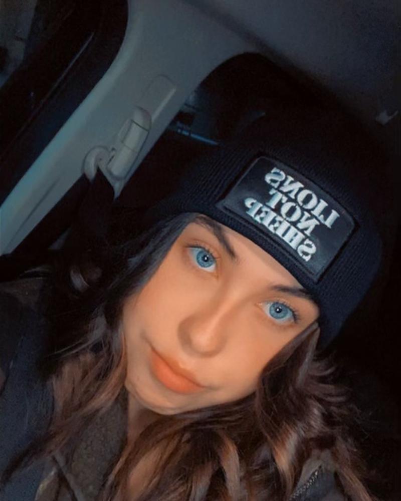 LIONS NOT SHEEP OG Cuffed Beanie (Black) - Customer Photo From Andrea milbourne 