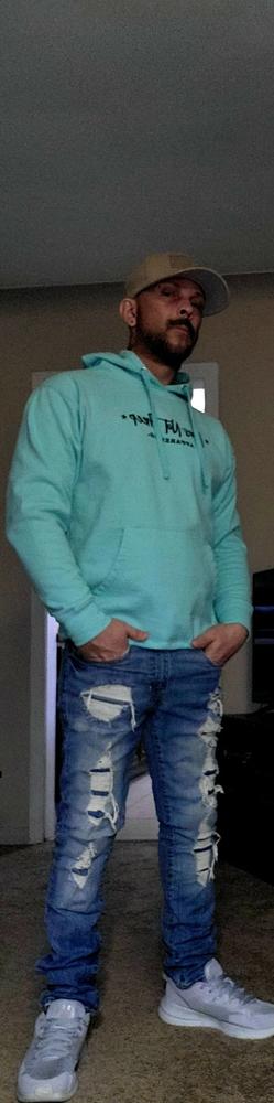 LIONS NOT SHEEP APPAREL CO. Unisex Pullover Hoodie (Mint) - Customer Photo From Radabaugh Charles