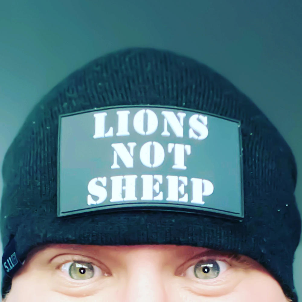 Lions Not Sheep PVC Patch (Velcro Backing) - Customer Photo From William Klemm