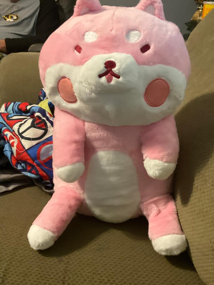 Strawberry Shiba Heatable Plush - Customer Photo From Savannah