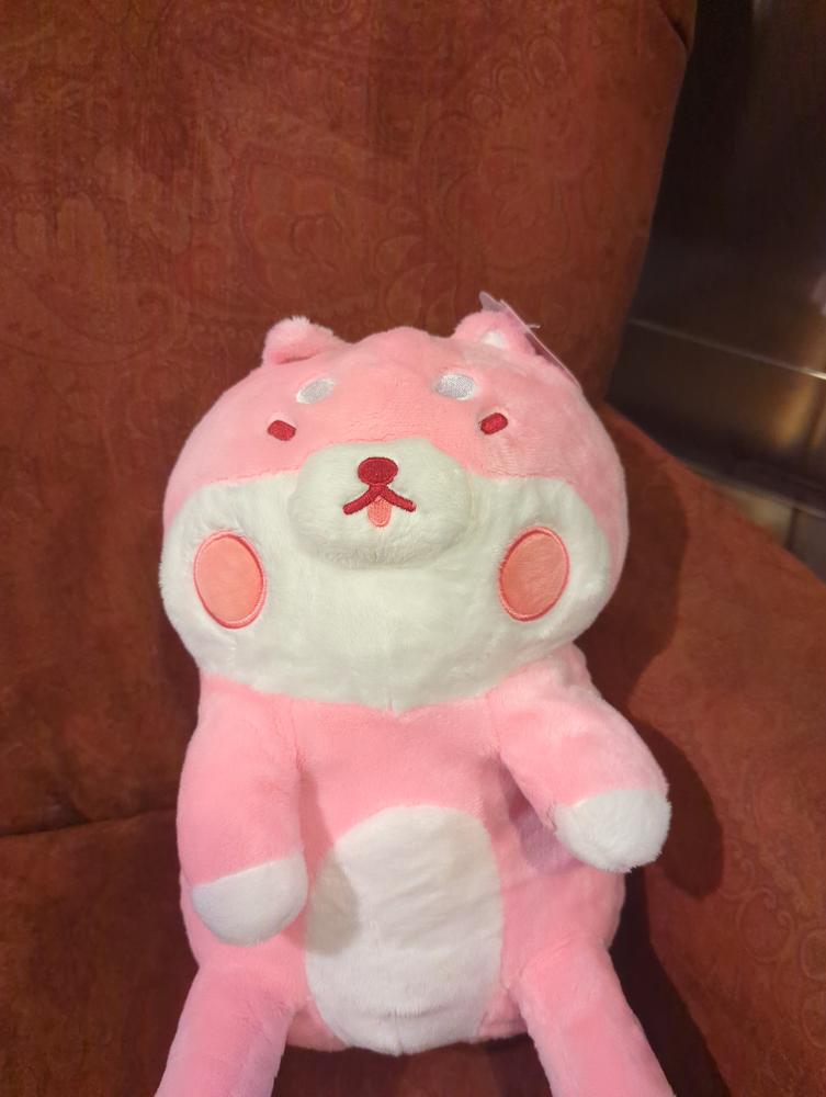 Strawberry Shiba Heatable Plush - Customer Photo From Anonymous 