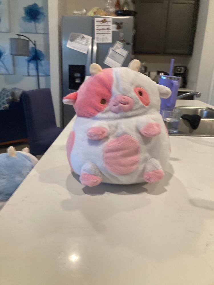 Strawberry Cow Heatable Plush - Customer Photo From Emily