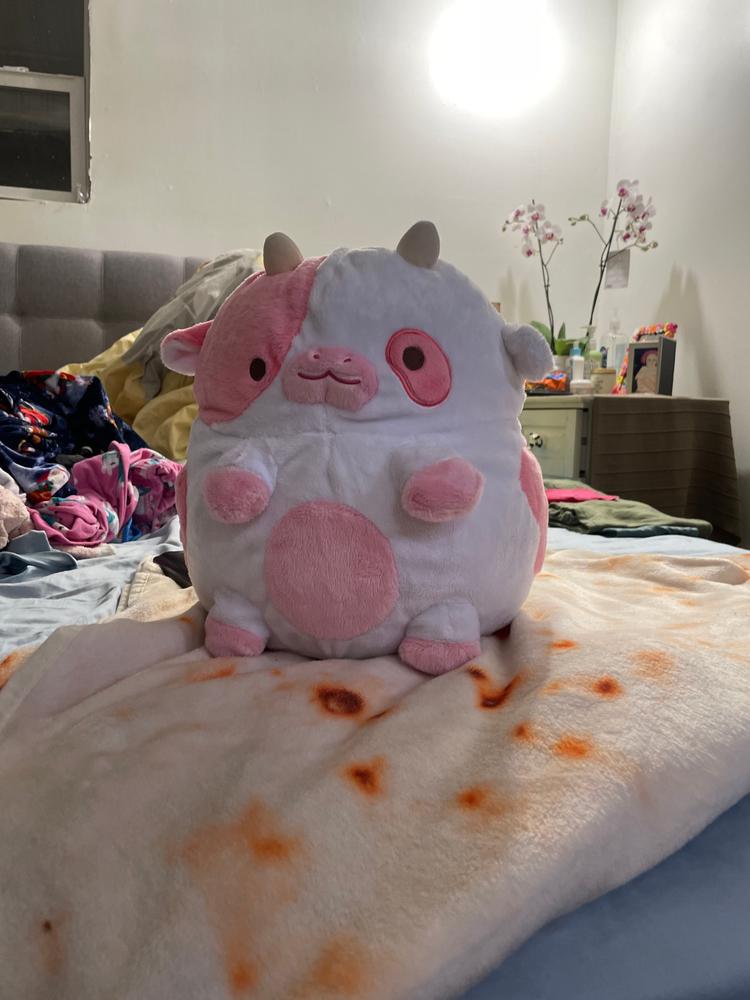 Strawberry Cow Heatable Plush - Customer Photo From Angelina