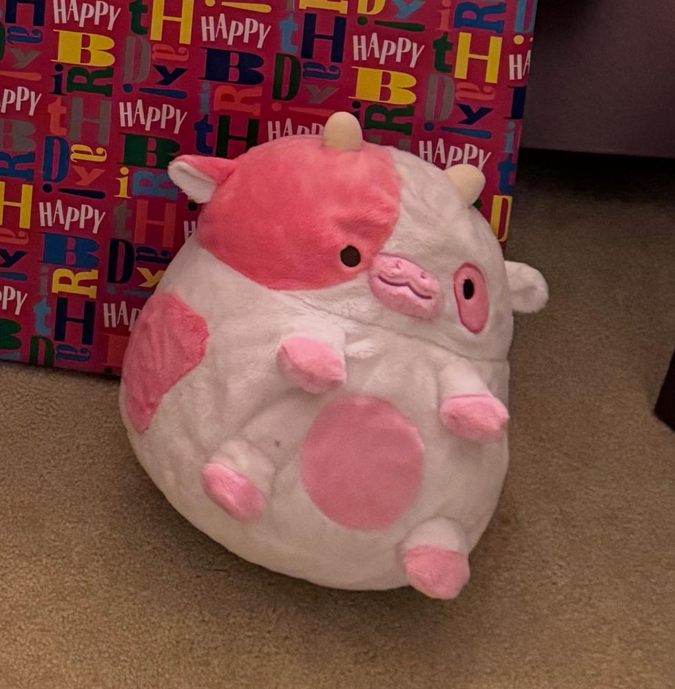 Strawberry Cow Heatable Plush - Customer Photo From Theresa Holley