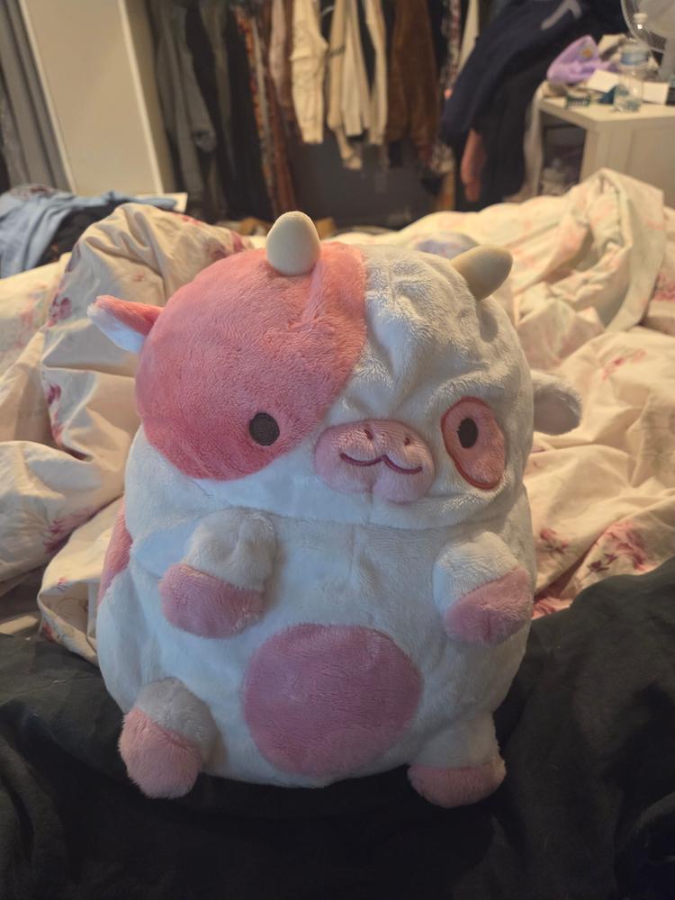 Strawberry Cow Heatable Plush - Customer Photo From Maisy