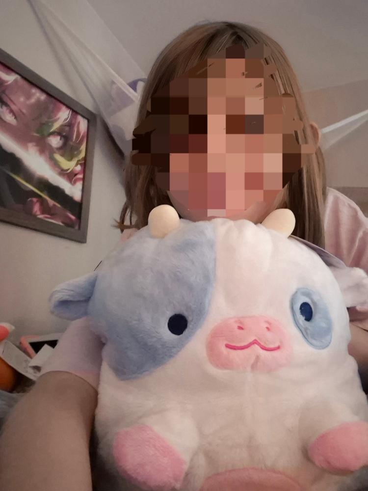 Strawberry Cow Heatable Plush - Customer Photo From Liliana