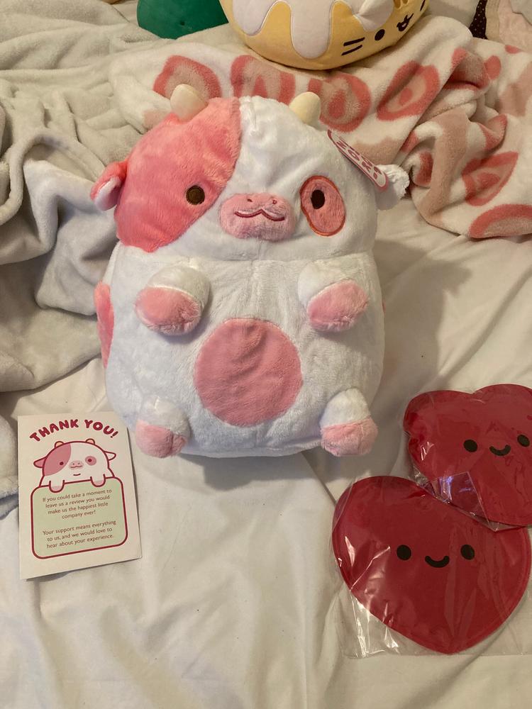Strawberry Cow Heatable Plush - Customer Photo From Lluvia