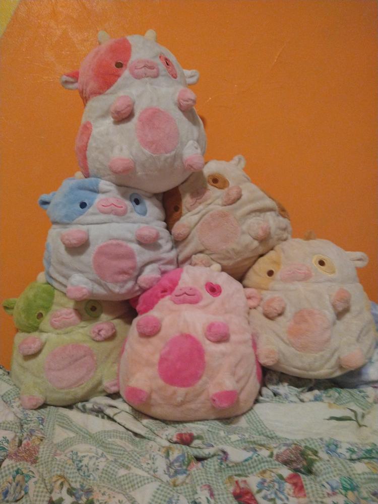 Strawberry Cow Heatable Plush - Customer Photo From Janice