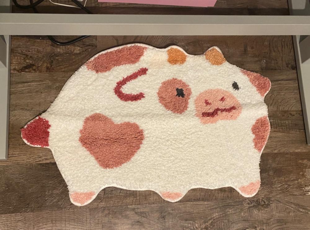 Strawberry Cow Rug - Customer Photo From Anonymous