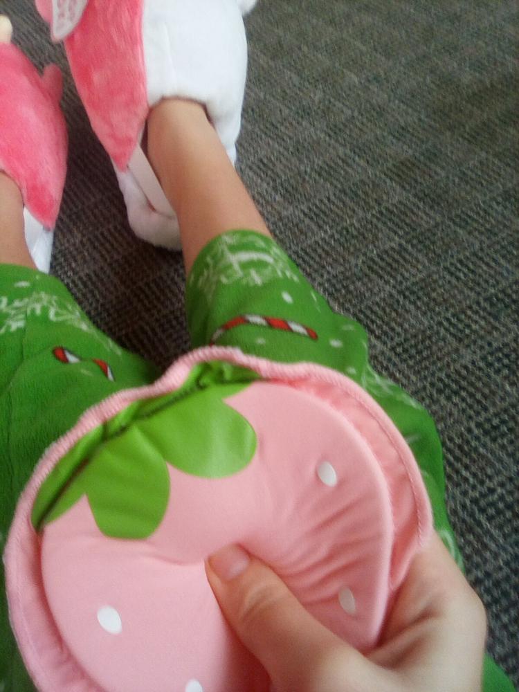 Strawberry Cow Heatable Slippers - Customer Photo From NoThanks