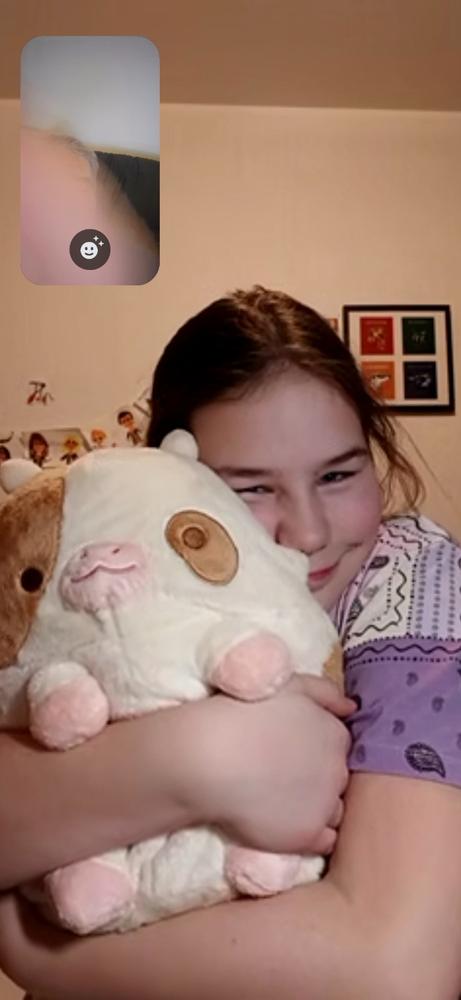 Chocolate Cow Heatable Plush - Customer Photo From Anti Malve