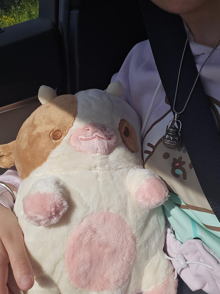 Chocolate Cow Heatable Plush - Customer Photo From Eileen