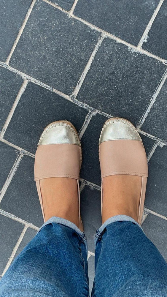 Classic Espadrille In Sandy Champagne - Customer Photo From Marina L.