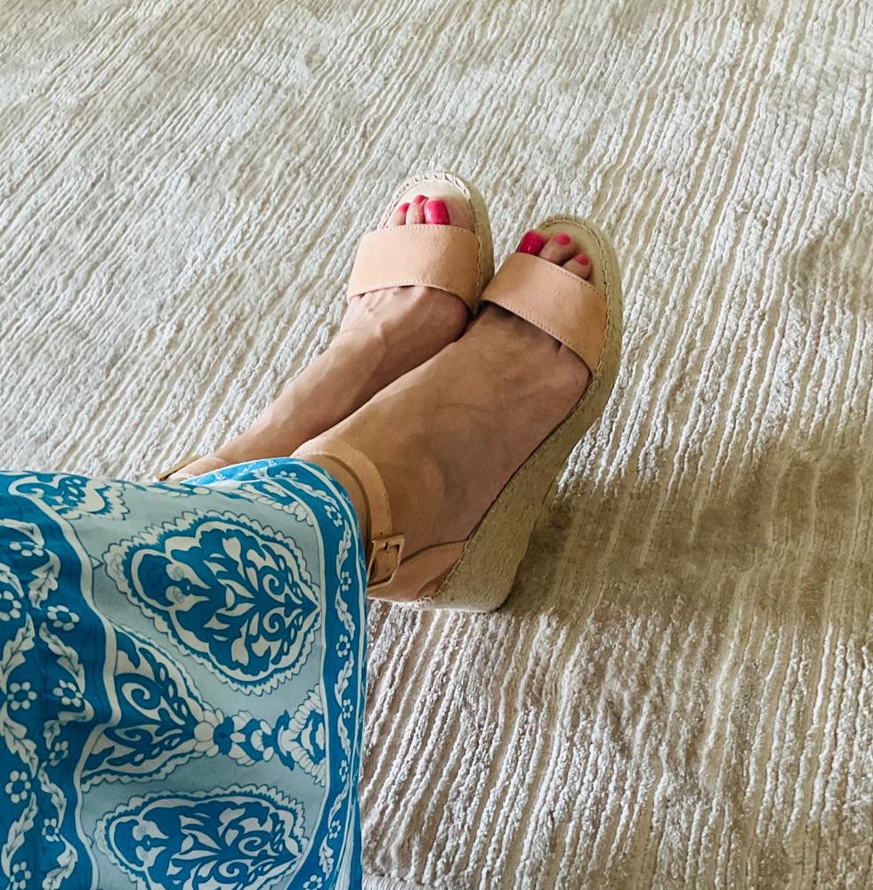 Olivia Espadrille Wedge in Sunkissed - Customer Photo From Kathleen T.