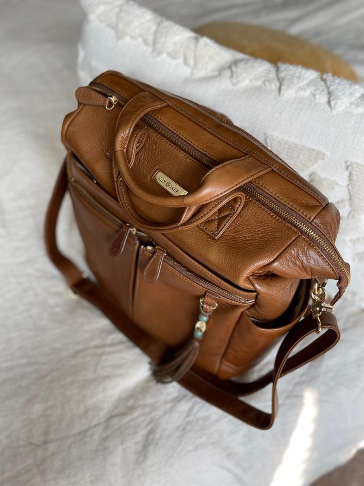 The New Caroline - Old English Brandy Leather - Customer Photo From Hannah 