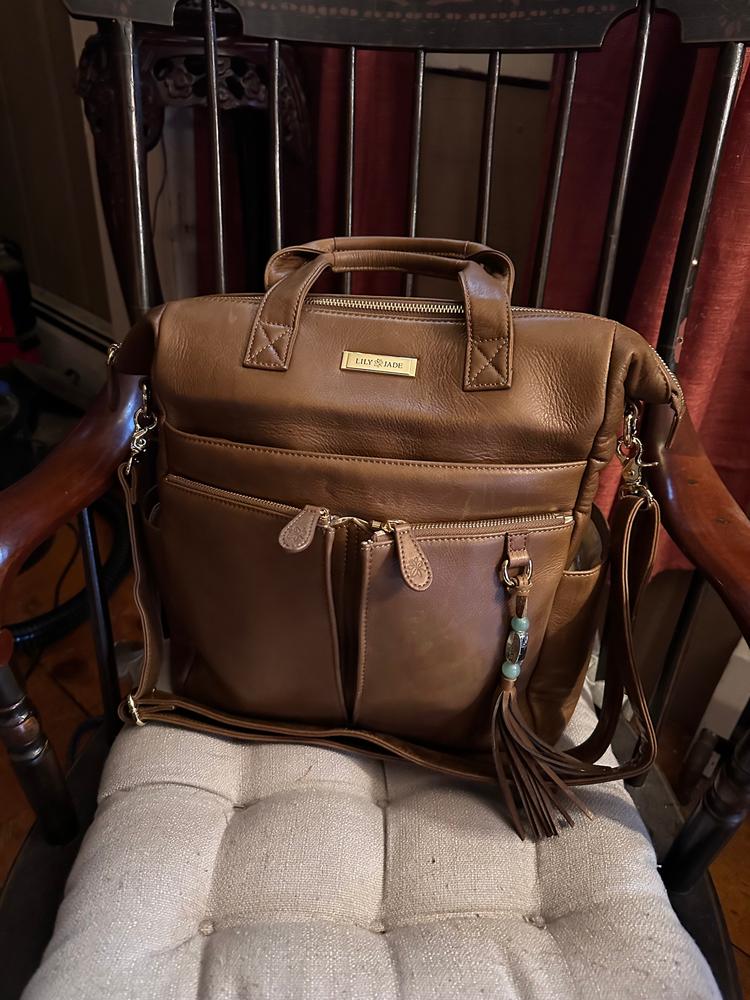 The New Caroline - Old English Brandy Leather - Customer Photo From Brooke 