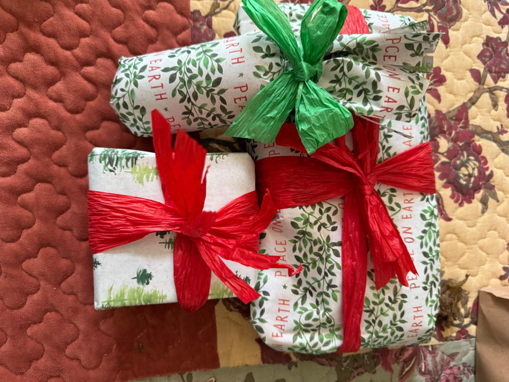 Winter Cardinals Double-sided Eco Wrapping Paper for Holiday - Customer Photo From Carol Geibe